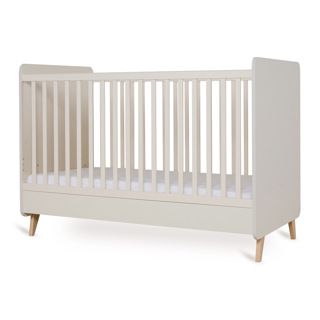 Quax Chambre de bébé 2 pièces (lit évolutif + commode avec rallonge) Loft Clay