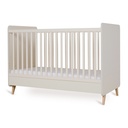 Quax Chambre de bébé 2 pièces (lit évolutif + commode avec rallonge) Loft Clay