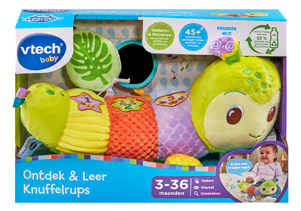 VTech Activiteitenspeeltje Ontdek & Leer Knuffelrups NL