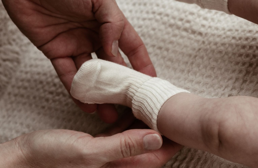KipKep Paire de chaussettes Newborn Offwhite 0-3 mois