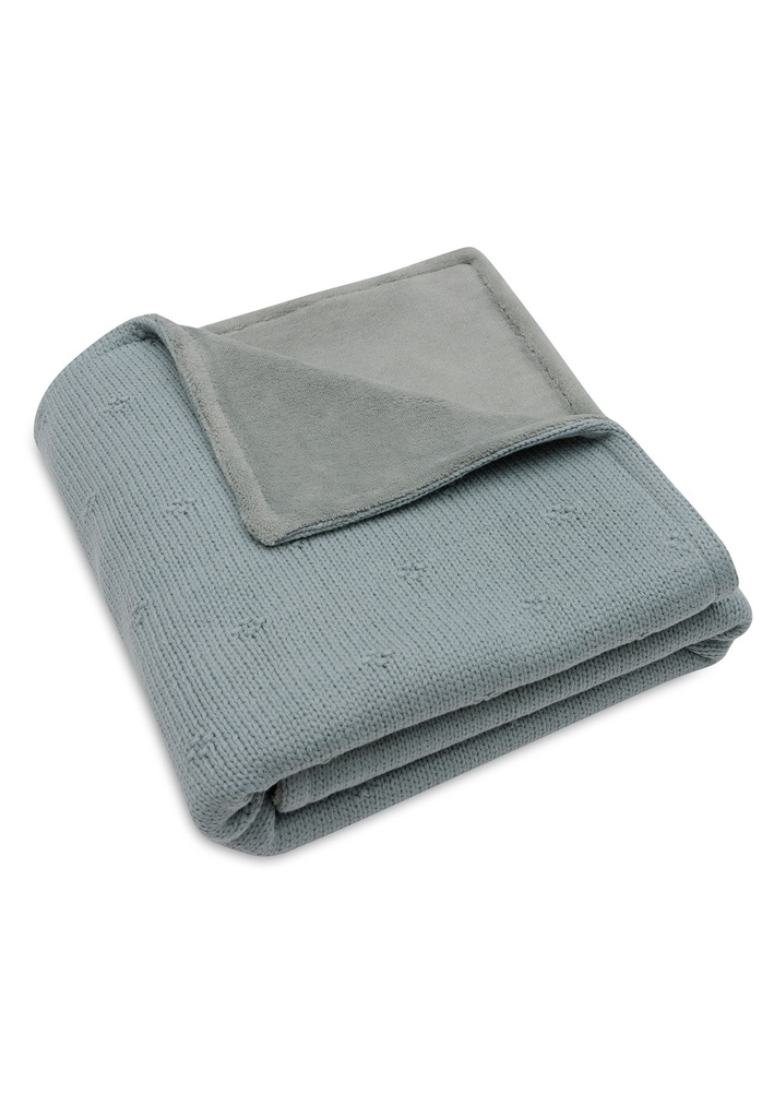 deken voor wieg 75x100cm Cosy Knit Sea Green/Velvet