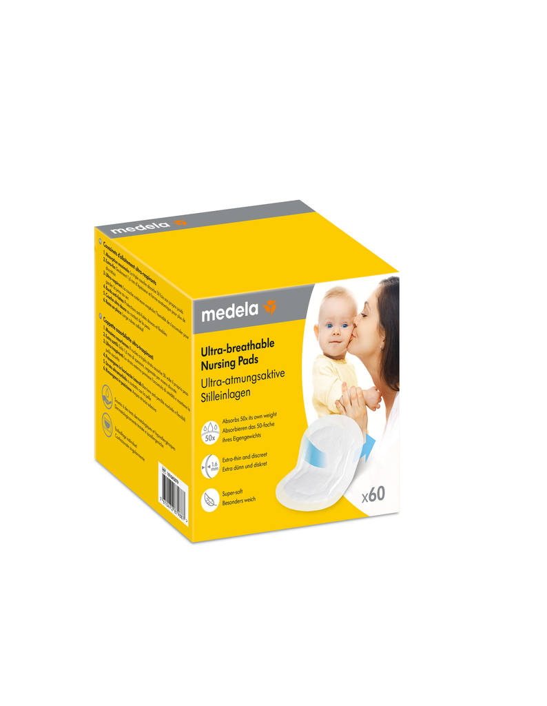 Medela Compresses d'allaitement à usage unique Ultra thin Safe & Dry™ - 60 pièces