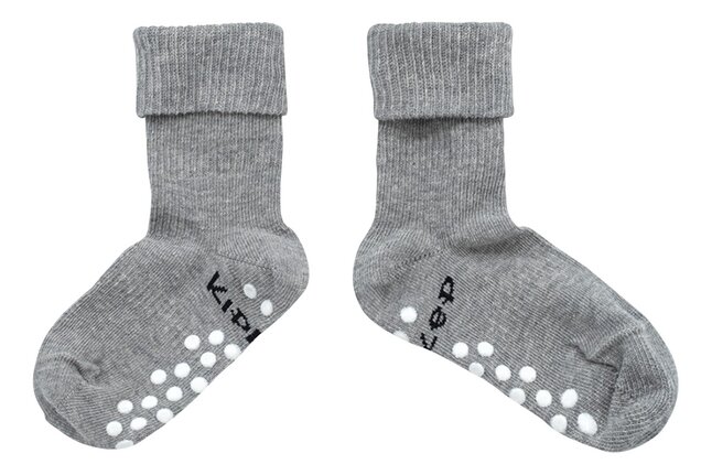 KipKep Paire de chaussettes Antidérapantes Grey 12 à 18 mois