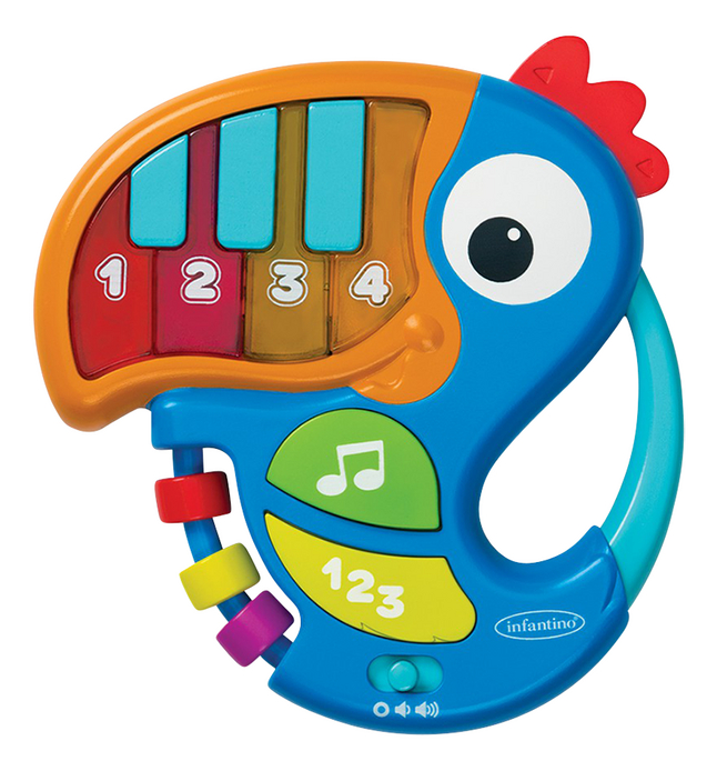 Infantino Jouet d'activités Piano & Numbers Learning Toucan Blue