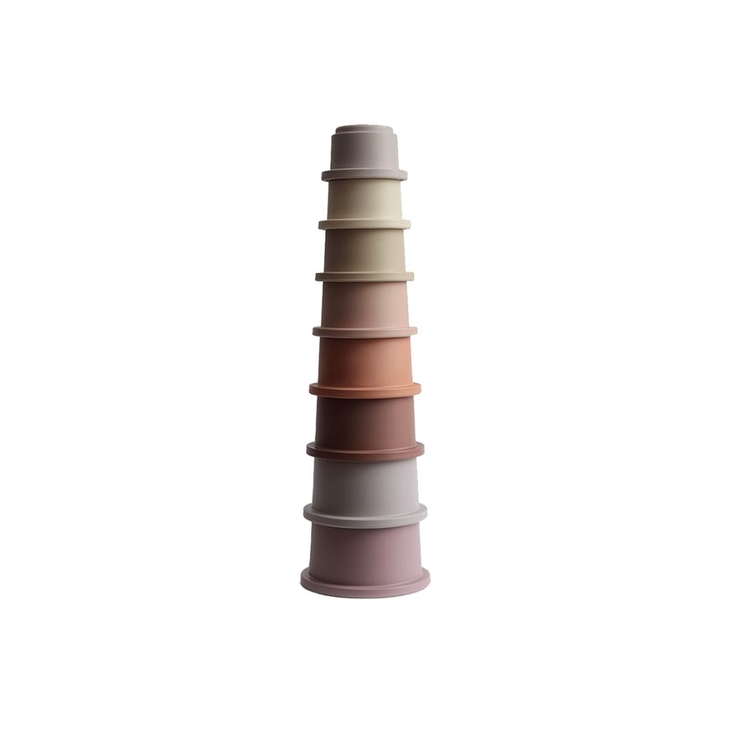 Mushie Stapelpotjes Pastel 8 cups