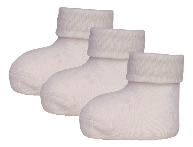 Paire de chaussettes Newborn blanc taille unique - 3 pièces