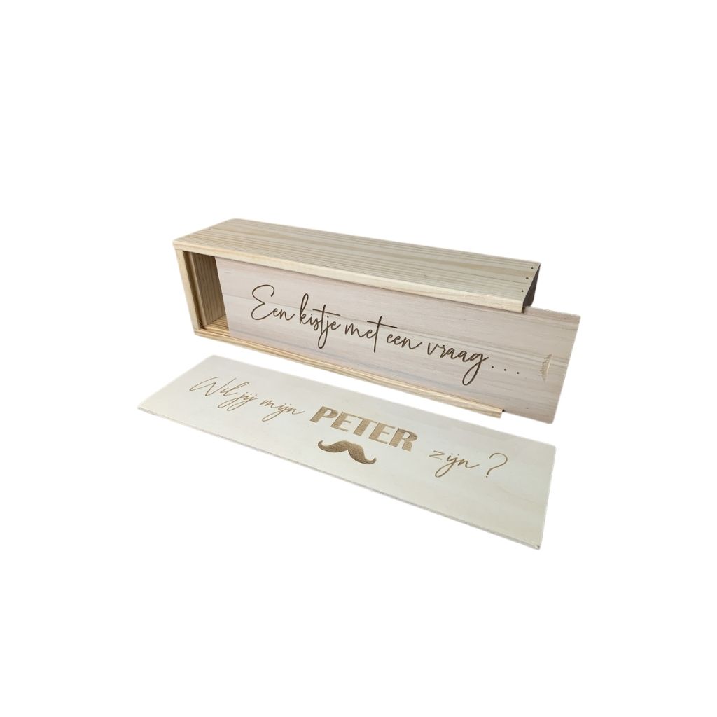 Dotti Coffret vin "Een kistje met een vraag" / "Wil jij mijn peter zijn?" NL
