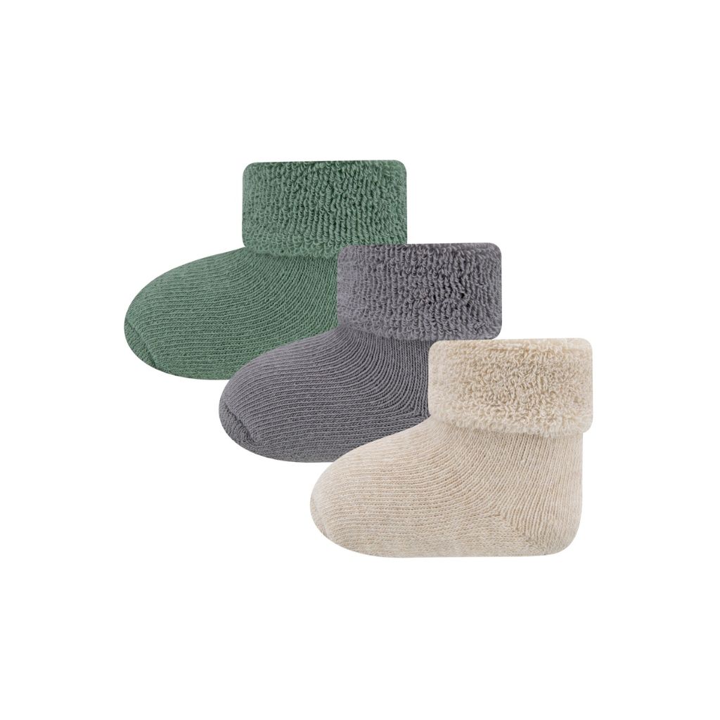 Ewers Paire de chaussettes Newborn Terry ONESIZE beige - 3 pièces