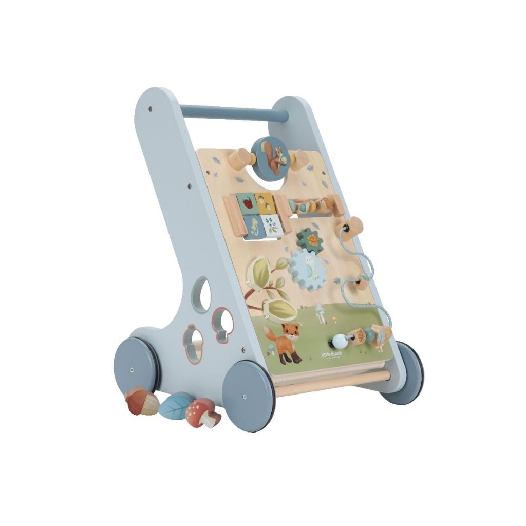 Little Dutch Houten loopwagen Forest Friends blauw