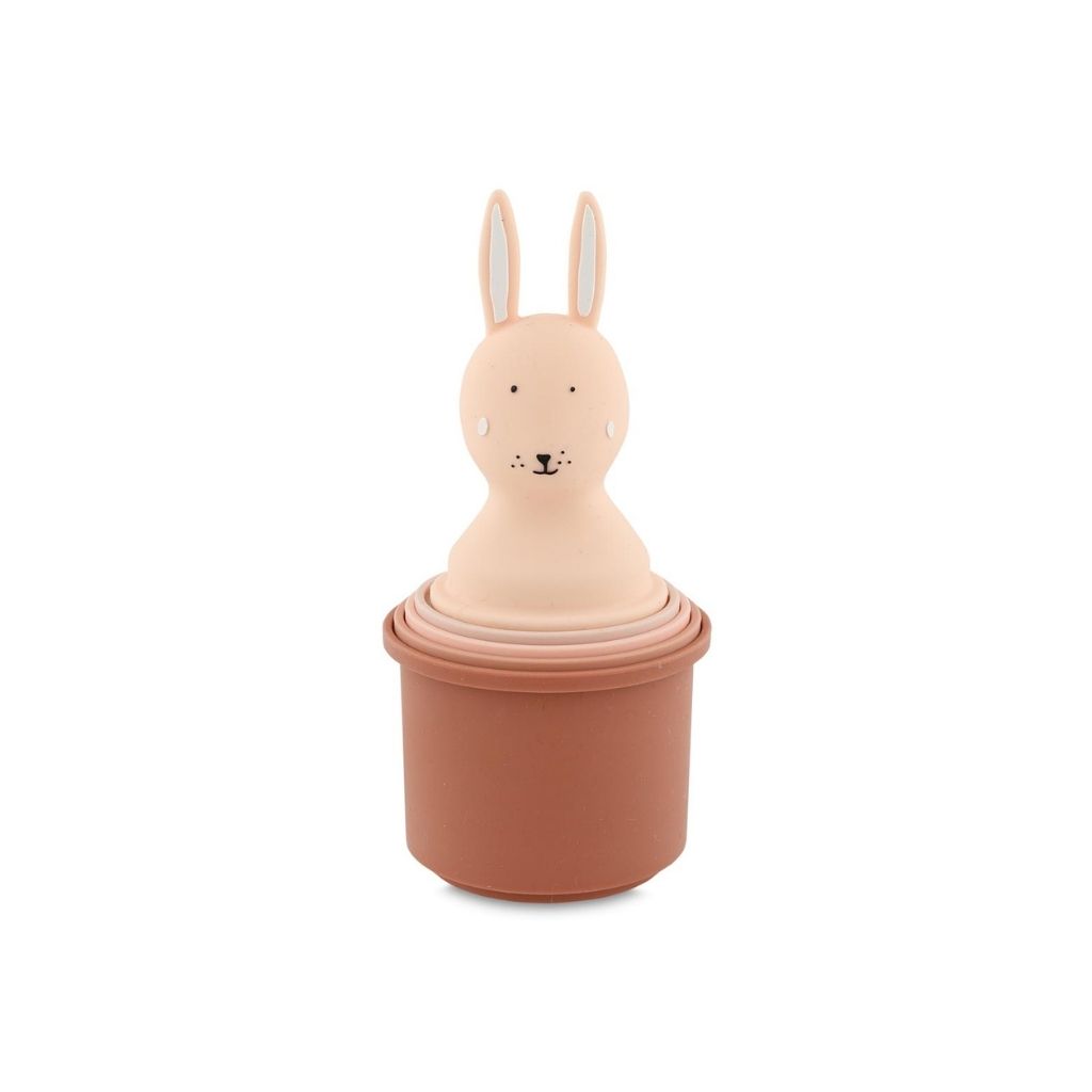 Trixie Jouet de bain Gobelets empilables Mrs. Rabbit - 5 pièces