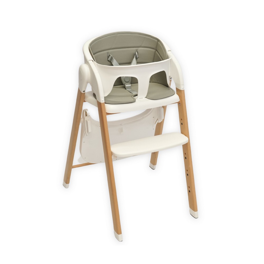 Bo Jungle Chaise haute évolutive Grow With Me Pure White