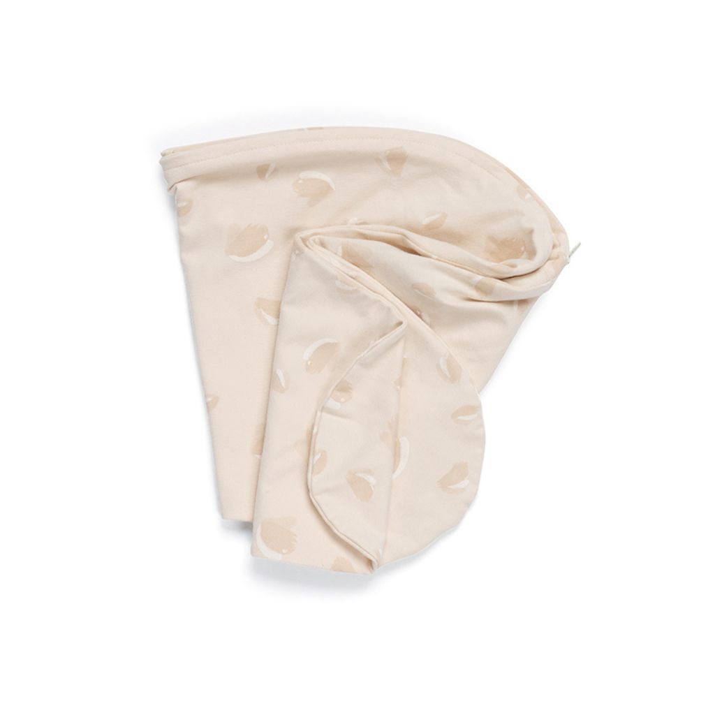 doomoo Housse pour coussin de positionnement et d'allaitement Twisty U Petals Latte