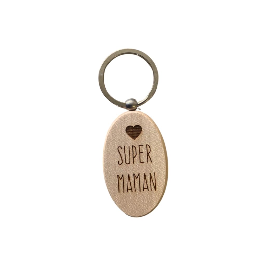 Dotti Porte-clés en bois Super Maman