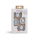FRIGG Fopspeen 0 - 6 maanden Baby’s First pacifier​ - Moonlight Sailing Powder Blue - 4 stuks