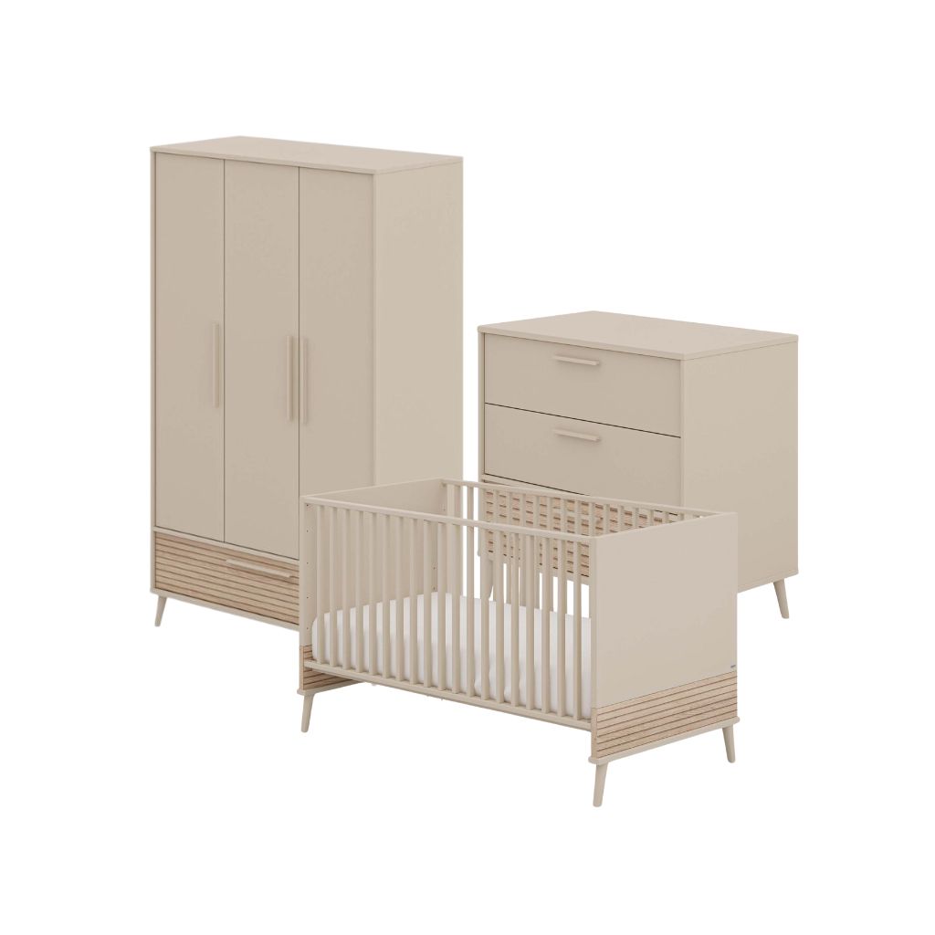 PAIDI 3-delige Babykamer Eefje (meegroeibed + commode + kast 3 deuren)