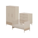 PAIDI Chambre de bébé 3 pièces (lit évolutif + commode + armoire 3 portes)