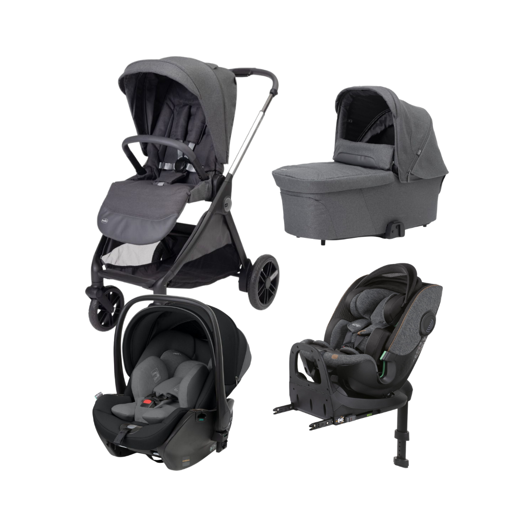 Chicco Poussette Bellagio + nacelle + siège-auto + siège-auto BI-seat Black satin