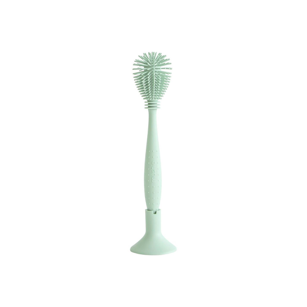 Mushie Flessenborstel siliconen Cambridge Blue