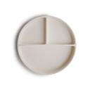Mushie Assiette en silicone Ivory 