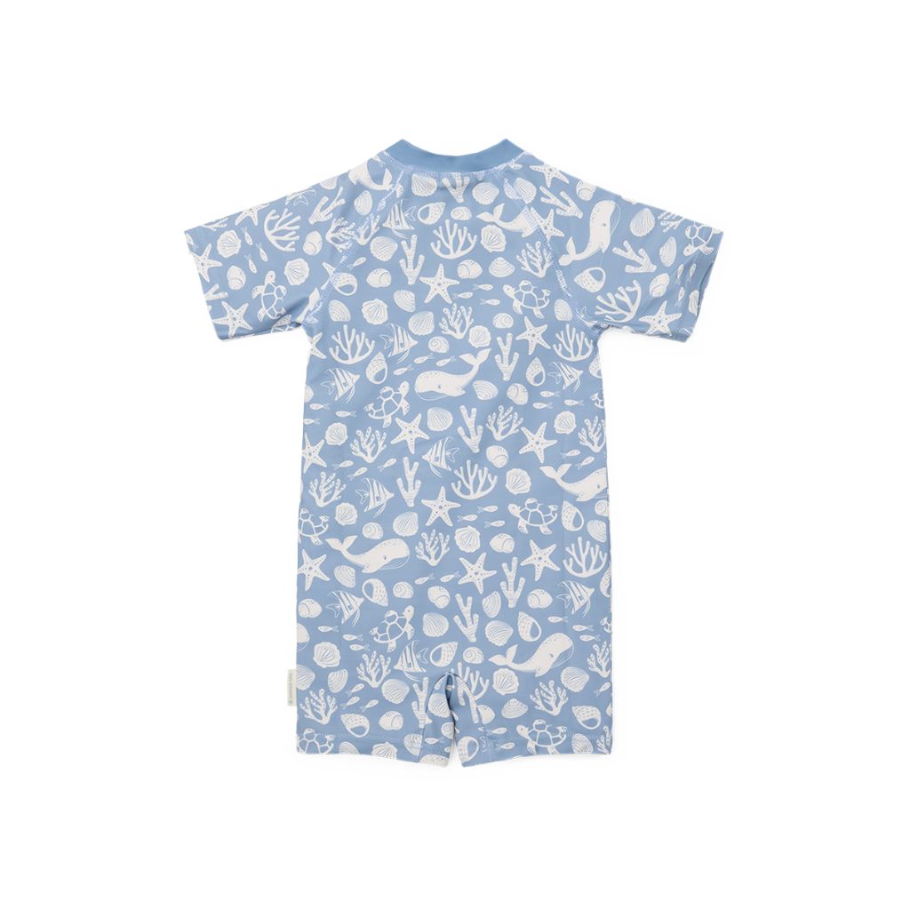 Little Dutch Zwempak korte mouwen Sea Life Ocean Blue