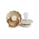 FRIGG Sucette 0 - 6 mois Daisy Blooming Silicone Desert/Cream - 2 pièces