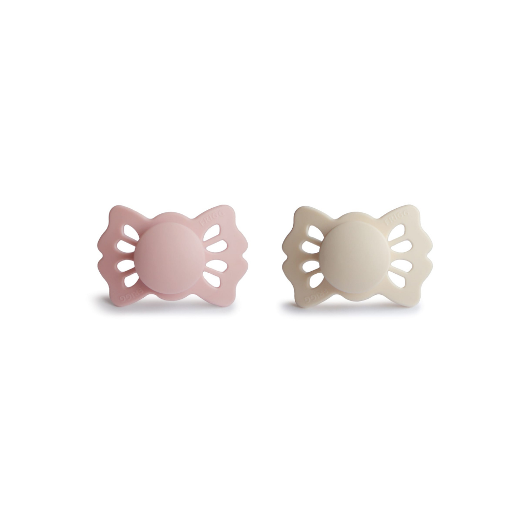 FRIGG Sucette + 0 mois Lucky silicone Cream/Blush - 2 pièces