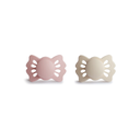 FRIGG Fopspeen + 0 maanden Lucky silicone Cream/Blush - 2 stuks
