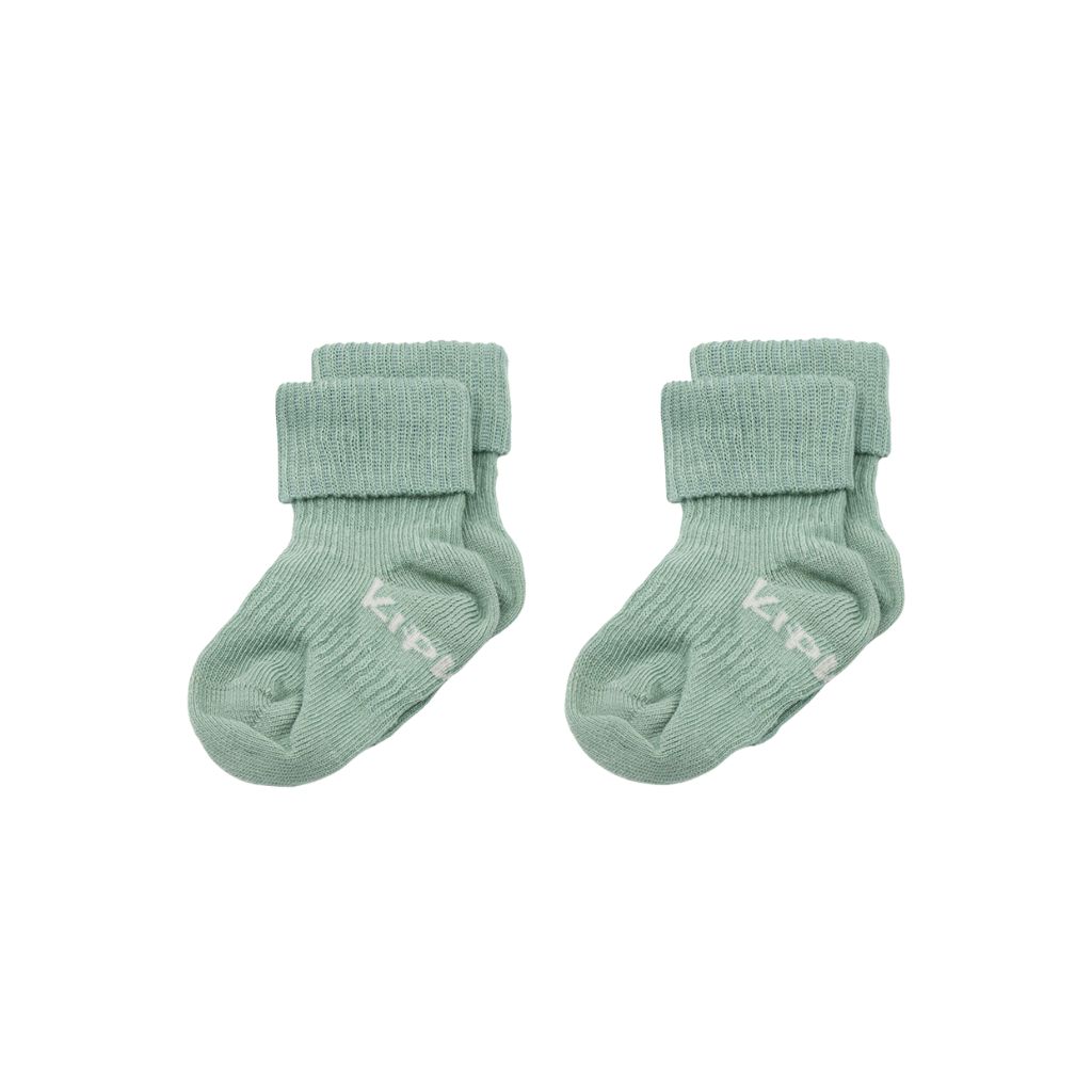 KipKep Blijf-Sokken Pale Green 0 tot 6 maanden - 2 stuks