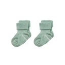 KipKep Paire de chaussettes antidérapante Pale Green 0 à 6 maanden - 2 pièces
