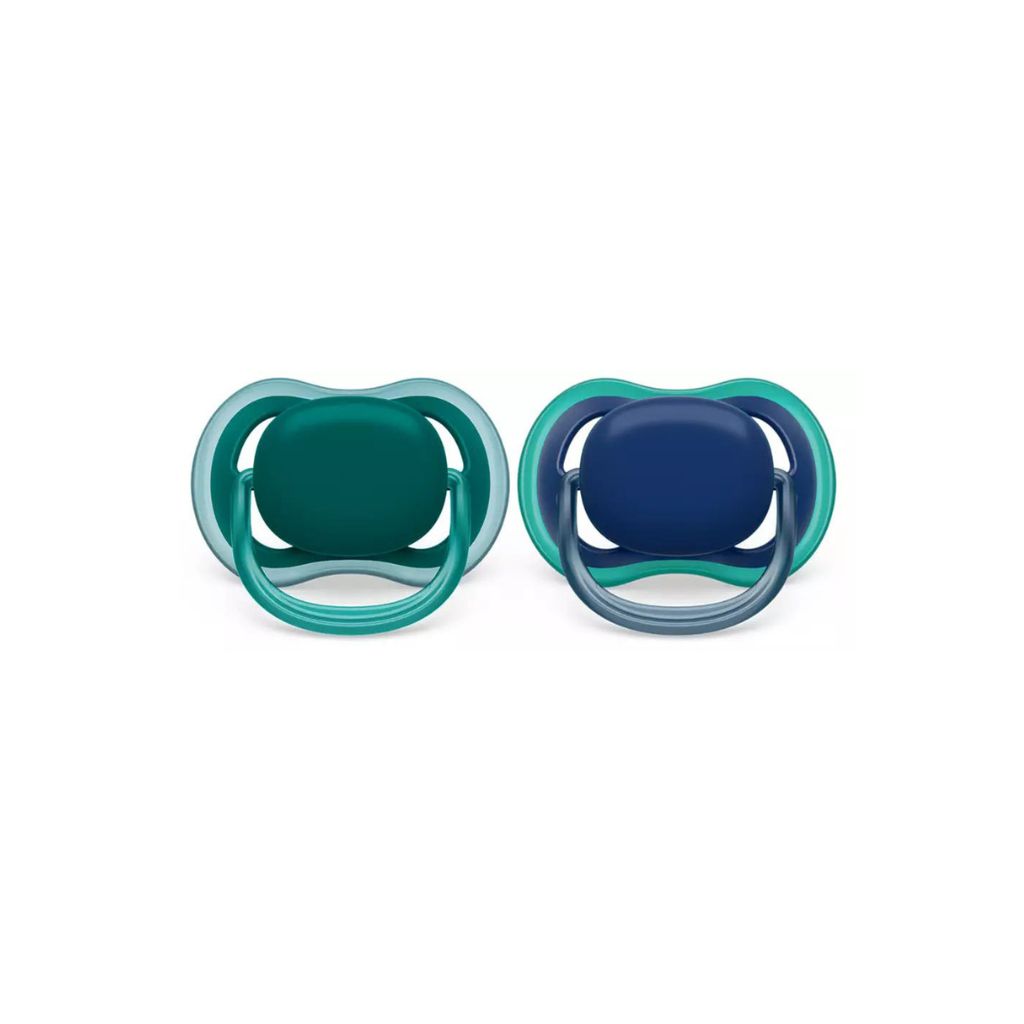 Philips AVENT Sucette + 6 mois Ultra Air bleu nocturne, vert - 2 pièces