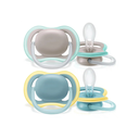 Philips AVENT Fopspeen + 18 maanden Ultra Air grijs/lichtblauw - 2 stuks