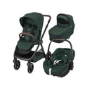 Maxi-Cosi Kinderwagen 5 in 1 Oxford Twillic Green + Sense draagmand + adapter + autostoel Pebble 360 pro 2 + gratis basis Familyfix 360 Pro