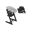 Stokke® Chaise haute Tripp Trapp® + coussin Newborn Set + arceau Baby Set noir