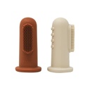 Mushie Vingertandenborstel Sand/Clay - 2 stuks