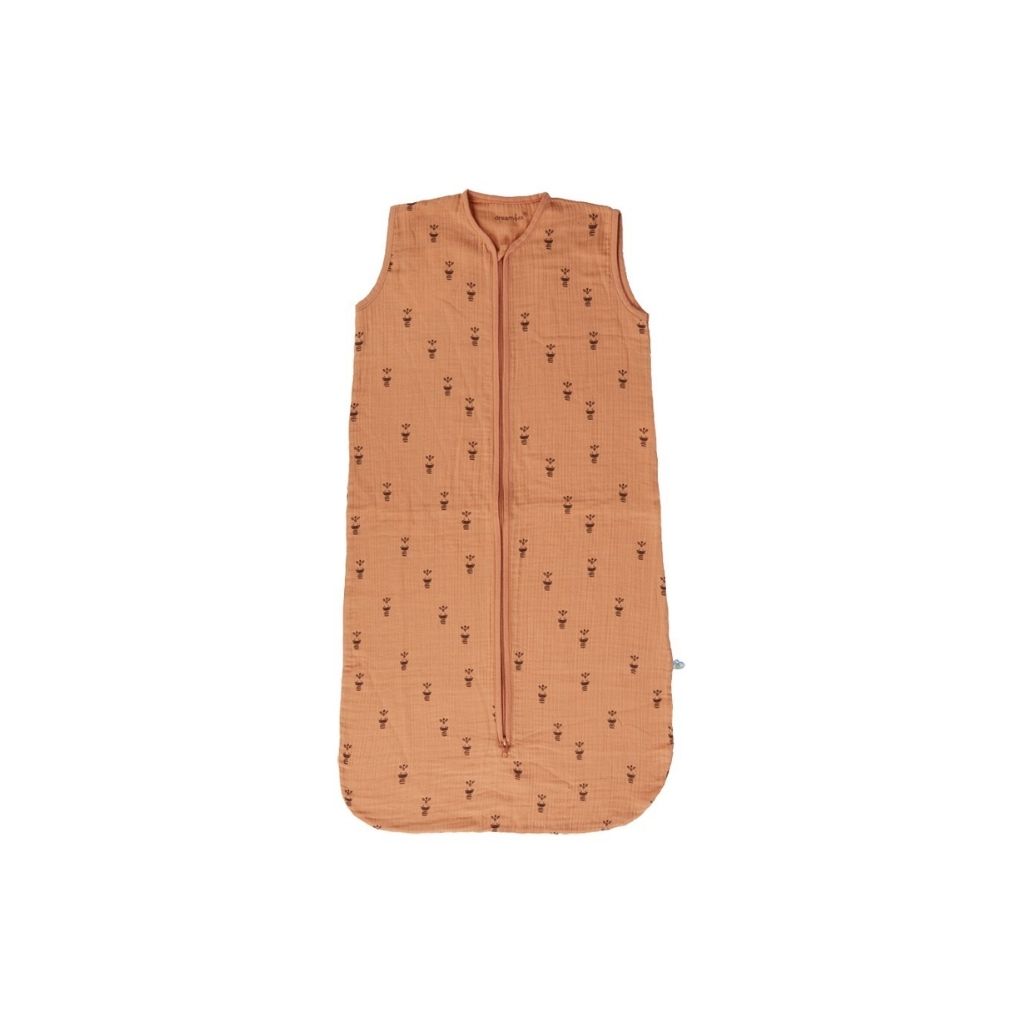 Dreambee Sac de couchage d'été Flo tetra 90 cm terracotta