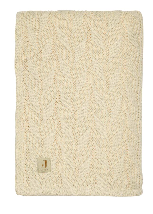 Jollein Couverture pour lit Spring Knit Fleece Ivory/Coral
