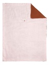Nattou Couverture pour berceau ou parc tricot rose/rouille coton