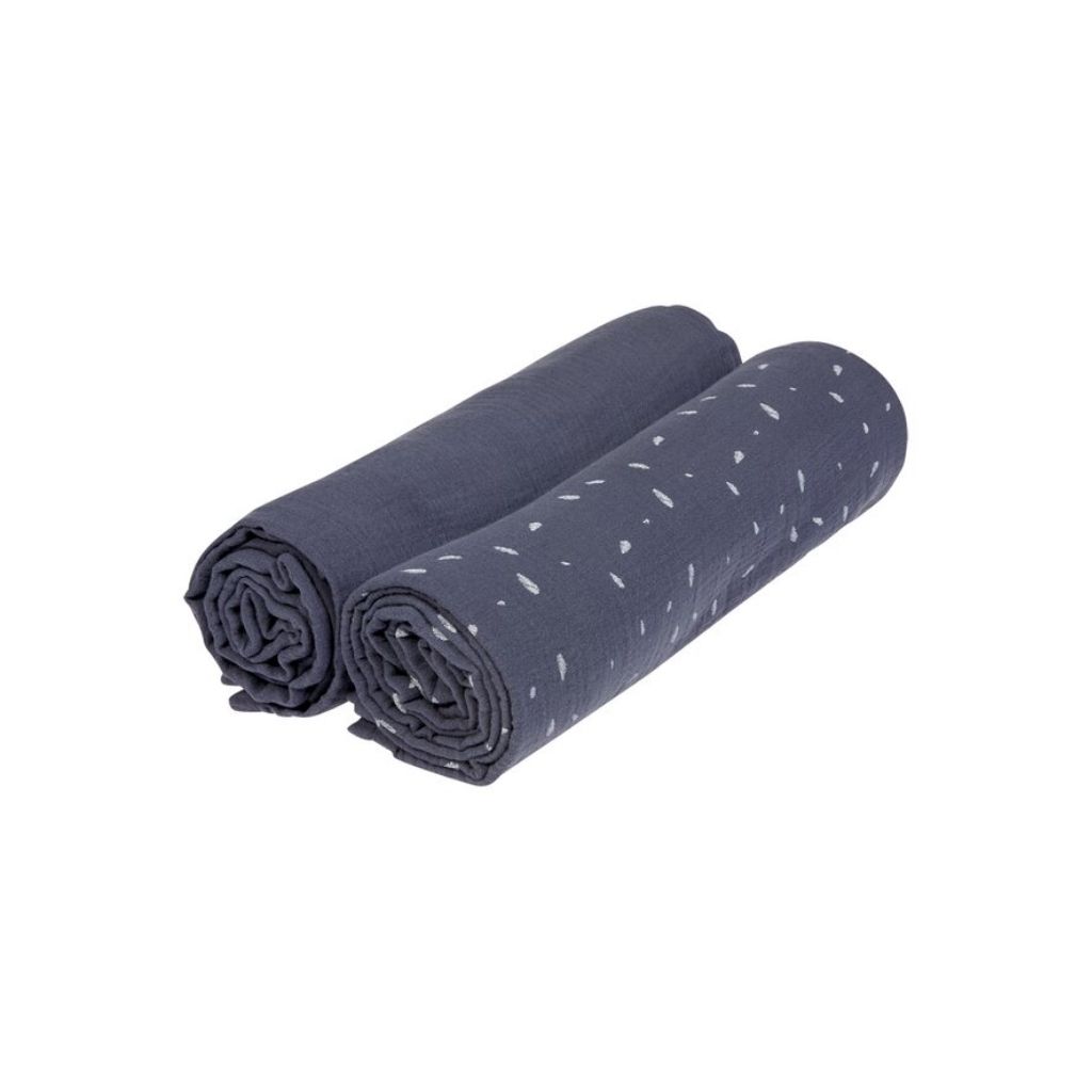 Dreambee Hydrofiele doek Essentials licht grijsblauw - 2 stuks