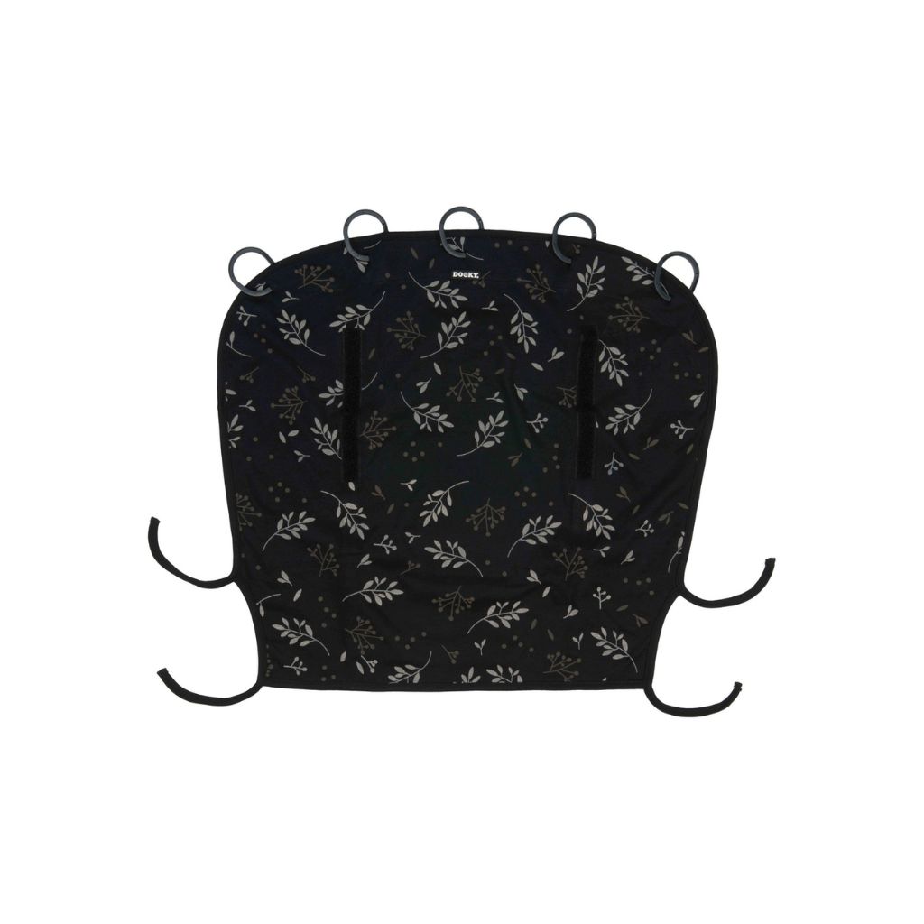 Dooky Beschermdoek Romantic Leaves zwart