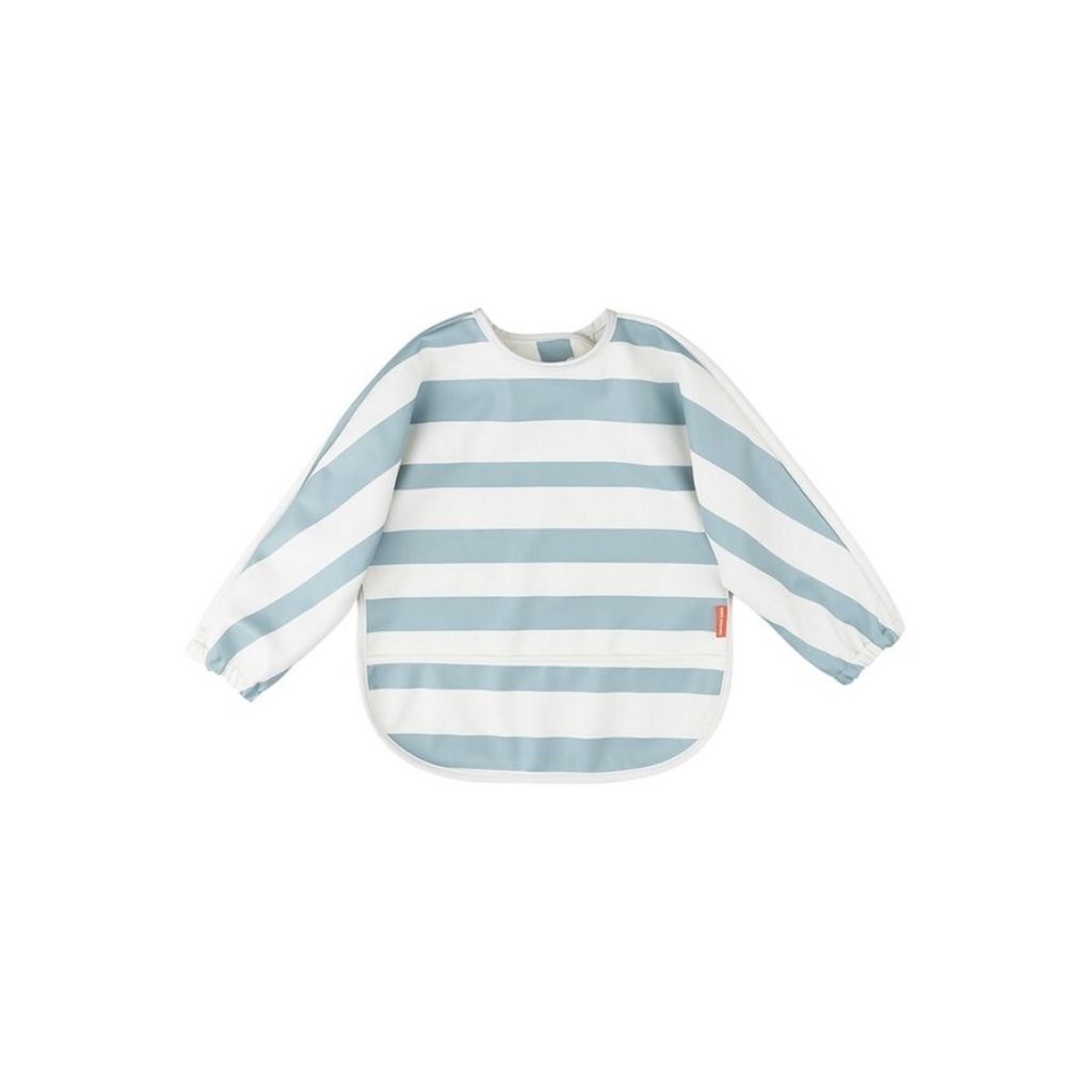Done by Deer Bavoir à manches Stripes Blue