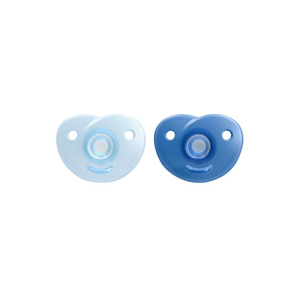 Philips AVENT Sucette + 0 mois Soothie bleu - 2 pièces