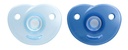 Philips AVENT Sucette + 0 mois Soothie bleu - 2 pièces
