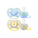 Philips AVENT Sucette + 0 mois Ultra Air éléphant/lion boy - 2 pièces