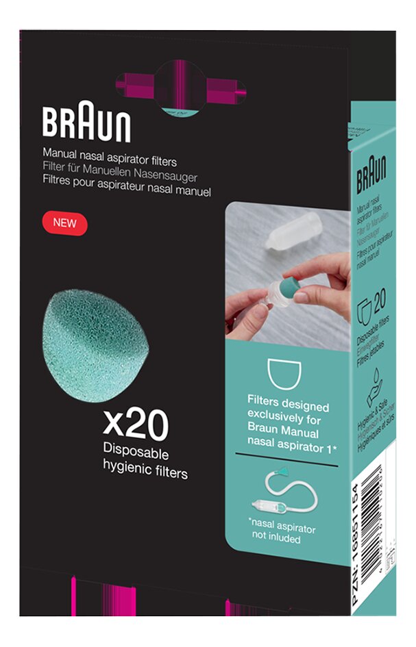 Braun Filtres jetables pour mouche-bébé manuel 1 - 20 pièces