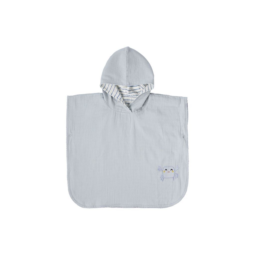 Dreambee Poncho Billie crabe réversible tetra gris