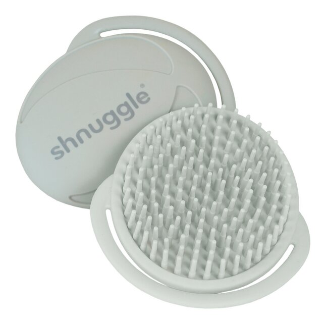 Shnuggle Brosse pour bébé en silicone gris