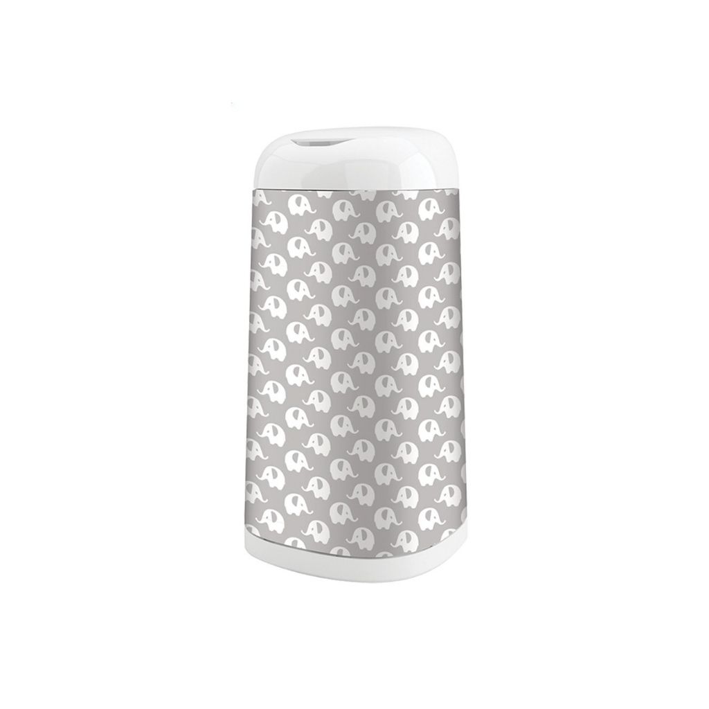 Angelcare Housse pour poubelle à langes Dress up éléphant gris/blanc