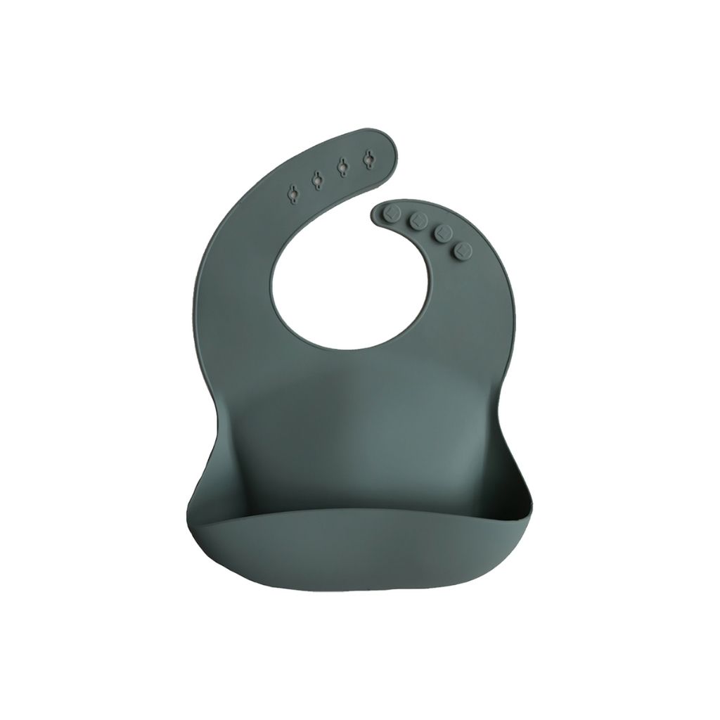 Mushie Slabbetje knoppen cambridge blue