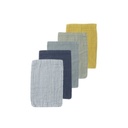 Dreambee Hydrofiel Washandje Essentials oker/blauw/grijs - 5 stuks