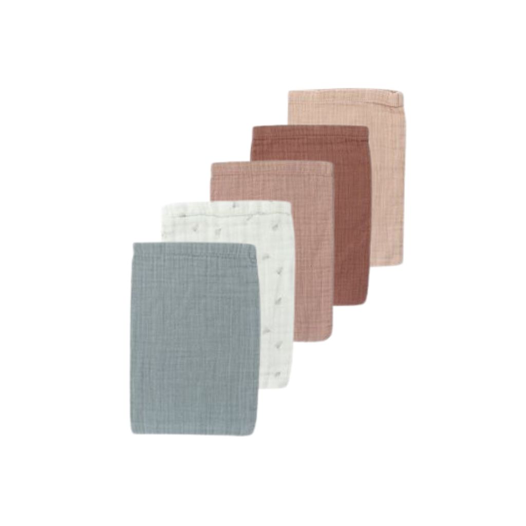 Dreambee Hydrofiel Washandje Essentials roze/grijs/wit - 5 stuks